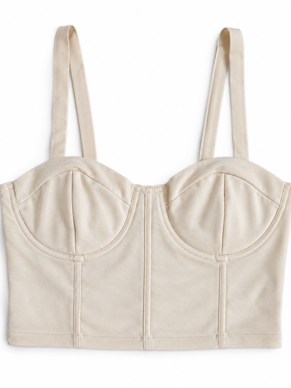 Forever 21 Ivory Corset-Style Cami Top 🤍